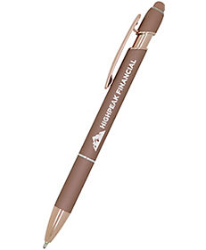 Promotional Pens: Ultima Rose Gold Accent Stylus Pen